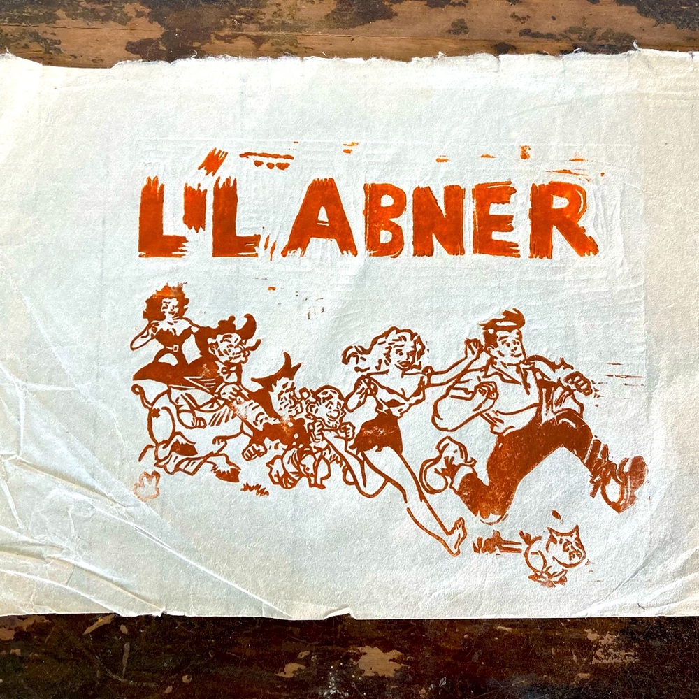 Little Abner Art Blockprint Handmade by McGlamorous Art